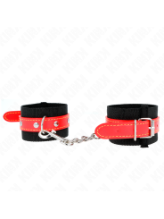 KINK MUNEQUERAS DE NYLON NEGRO CON CORREA POLIPIEL ROJO AJUSTABLE 19 24 CM X 55 CM