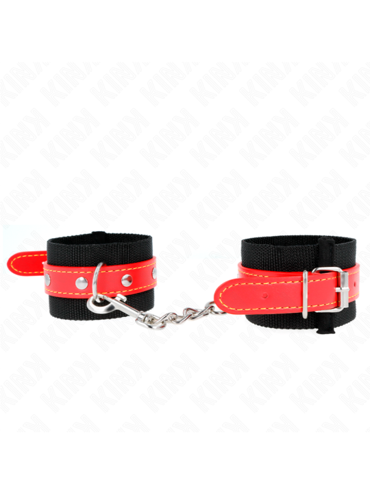 KINK MUNEQUERAS DE NYLON NEGRO CON CORREA POLIPIEL ROJO AJUSTABLE 19 24 CM X 55 CM