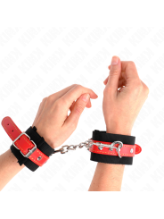 KINK MUNEQUERAS DE NYLON NEGRO CON CORREA POLIPIEL ROJO AJUSTABLE 19 24 CM X 55 CM