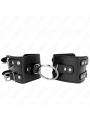 KINK MUNEQUERAS FIJAS CON ANILLA Y TACHUELAS NEGRO AJUSTABLE 17 22 CM X 65 CM