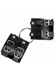 KINK MUNEQUERAS FIJAS CON ANILLA Y TACHUELAS NEGRO AJUSTABLE 17 22 CM X 65 CM