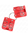 KINK MUNEQUERAS FIJAS CON ANILLA Y TACHUELAS ROJO AJUSTABLE 17 22 CM X 65 CM
