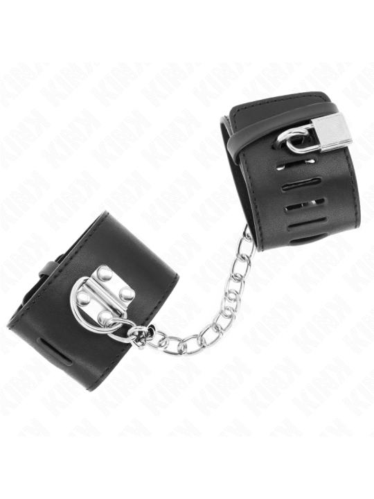 KINK MUNEQUERAS FIJAS CON CADENA 30 CM Y CIERRE CANDADO NEGRO AJUSTABLE 16 23 CM X 55 CM