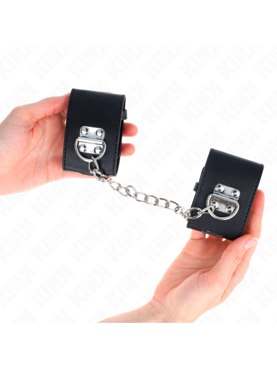 KINK MUNEQUERAS FIJAS CON CADENA 30 CM Y CIERRE CANDADO NEGRO AJUSTABLE 16 23 CM X 55 CM