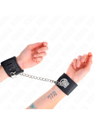 KINK MUNEQUERAS FIJAS CON CADENA 30 CM Y CIERRE CANDADO NEGRO AJUSTABLE 16 23 CM X 55 CM