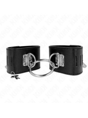 KINK MUNEQUERAS FIJAS CON ANILLA Y CIERRE CANDADO NEGRO AJUSTABLE 16 23 CM X 55 CM