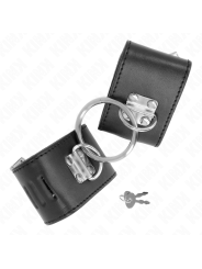 KINK MUNEQUERAS FIJAS CON ANILLA Y CIERRE CANDADO NEGRO AJUSTABLE 16 23 CM X 55 CM