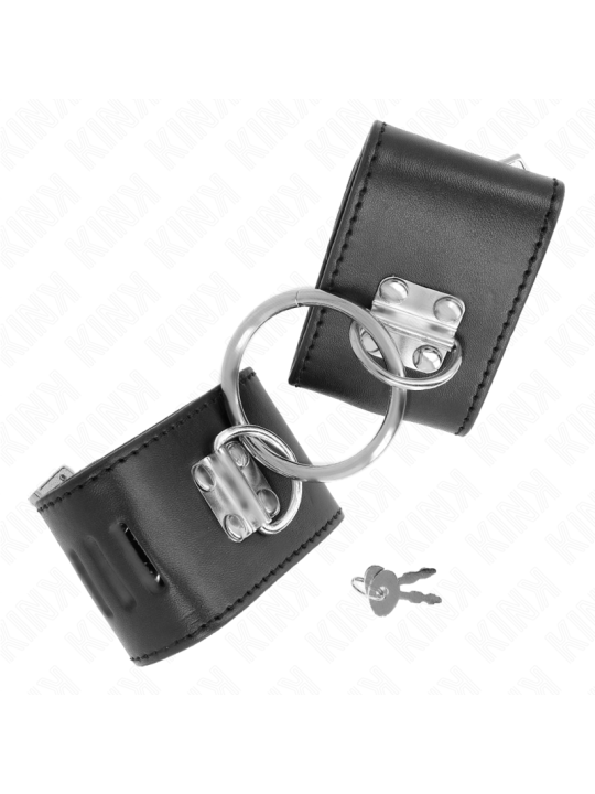 KINK MUNEQUERAS FIJAS CON ANILLA Y CIERRE CANDADO NEGRO AJUSTABLE 16 23 CM X 55 CM