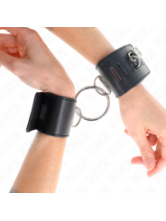 KINK MUNEQUERAS FIJAS CON ANILLA Y CIERRE CANDADO NEGRO AJUSTABLE 16 23 CM X 55 CM