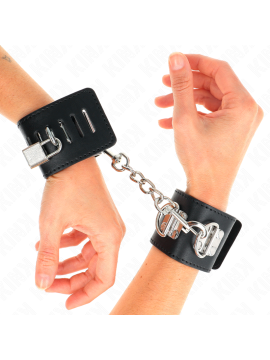 KINK MUNEQUERAS MULTIPOSICION CON CIERRE CANDADO NEGRO AJUSTABLE 16 23 CM X 55 CM