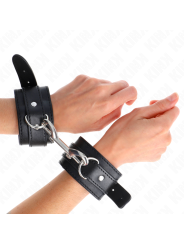 KINK MUNEQUERAS SIMPLES CON FILA DE REMACHES NEGRO AJUSTABLE 17 28 CM X 5 CM