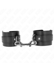 KINK MUNEQUERAS SIMPLES CON FILA DE REMACHES Y HEBILLA GRANDE NEGRO AJUSTABLE 17 28 CM X 5 CM