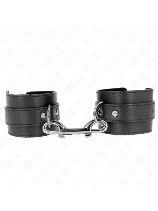 KINK MUNEQUERAS SIMPLES CON FILA DE REMACHES Y HEBILLA GRANDE NEGRO AJUSTABLE 17 28 CM X 5 CM