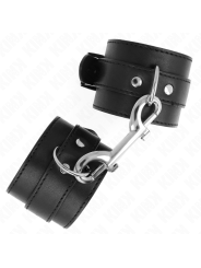 KINK MUNEQUERAS SIMPLES CON FILA DE REMACHES Y HEBILLA GRANDE NEGRO AJUSTABLE 17 28 CM X 5 CM