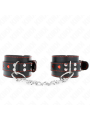 KINK MUNEQUERAS NEGRO CON INCRUSTACION DE CORAZON ROJO AJUSTABLE 21 28 CM X 55 CM
