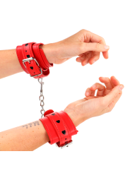 KINK MUNEQUERAS ROJO CON INCRUSTACION DE CORAZON NEGRO AJUSTABLE 21 28 CM X 55 CM