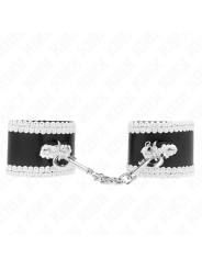 KINK MUNEQUERAS NEGRO CON ENCAJE DECORATIVO BLANCO AJUSTABLE 20 23 CM X 55 CM