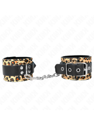 KINK MUNEQUERAS DE CUERO ESTILO LEOPARDO AJUSTABLE 18 29 CM X 55 CM