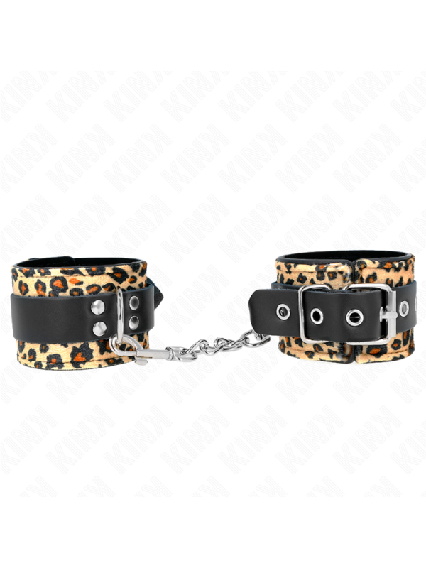 KINK MUNEQUERAS DE CUERO ESTILO LEOPARDO AJUSTABLE 18 29 CM X 55 CM