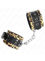 KINK MUNEQUERAS DE CUERO ESTILO LEOPARDO AJUSTABLE 18 29 CM X 55 CM