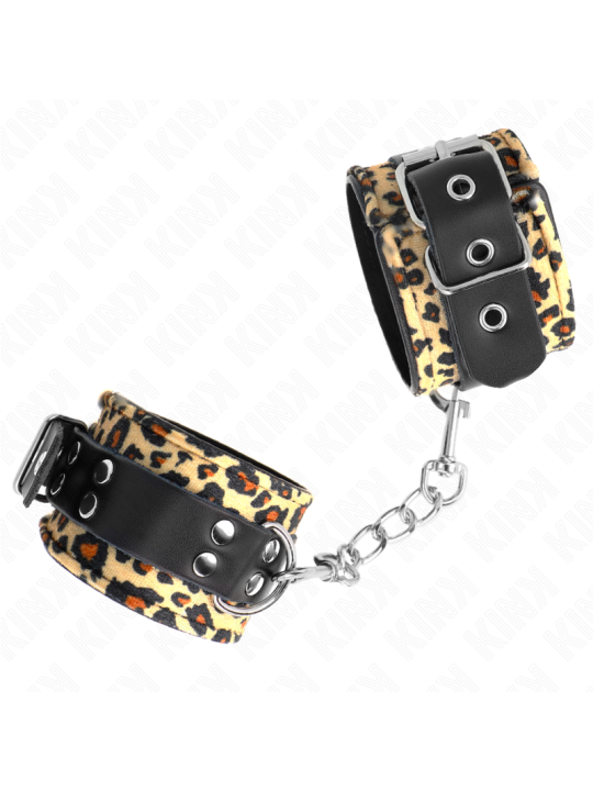 KINK MUNEQUERAS DE CUERO ESTILO LEOPARDO AJUSTABLE 18 29 CM X 55 CM