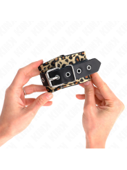 KINK MUNEQUERAS DE CUERO ESTILO LEOPARDO AJUSTABLE 18 29 CM X 55 CM