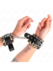 KINK MUNEQUERAS DE CUERO ESTILO LEOPARDO AJUSTABLE 18 29 CM X 55 CM