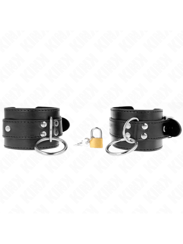 KINK MUNEQUERAS CON BLOQUEO DE CANDADO EN ANILLAS NEGRO AJUSTABLE 20 28 CM X 55 CM