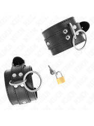 KINK MUNEQUERAS CON BLOQUEO DE CANDADO EN ANILLAS NEGRO AJUSTABLE 20 28 CM X 55 CM