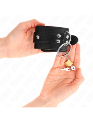 KINK MUNEQUERAS CON BLOQUEO DE CANDADO EN ANILLAS NEGRO AJUSTABLE 20 28 CM X 55 CM