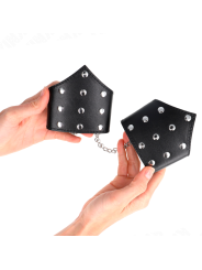 KINK MUNEQUERAS ESTILO PUNTIAGUDO NEGRO CON CADENA AJUSTABLE 17 23 CM X 85 CM