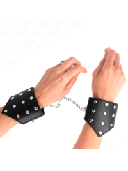 KINK MUNEQUERAS ESTILO PUNTIAGUDO NEGRO CON CADENA AJUSTABLE 17 23 CM X 85 CM