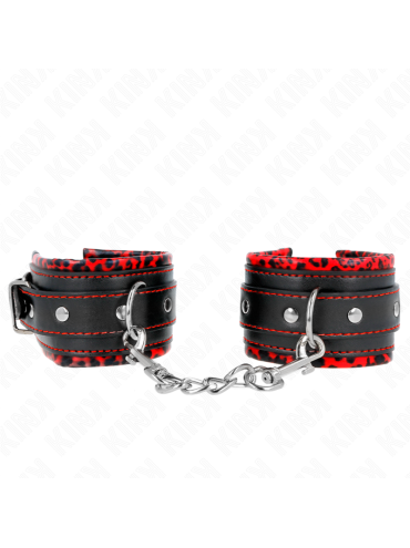 KINK MUNEQUERAS FORRADAS ROJO NEGRO AJUSTABLE 17 29 CM X 6 CM