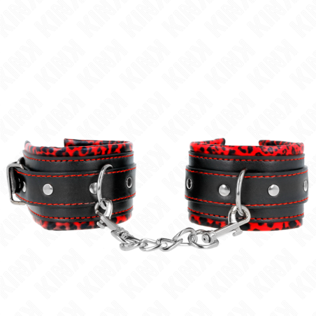 KINK MUNEQUERAS FORRADAS ROJO NEGRO AJUSTABLE 17 29 CM X 6 CM
