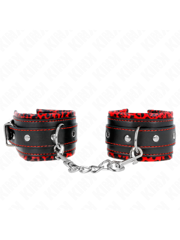 KINK MUNEQUERAS FORRADAS ROJO NEGRO AJUSTABLE 17 29 CM X 6 CM