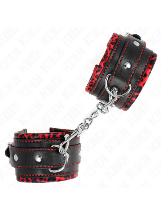 KINK MUNEQUERAS FORRADAS ROJO NEGRO AJUSTABLE 17 29 CM X 6 CM