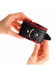 KINK MUNEQUERAS FORRADAS ROJO NEGRO AJUSTABLE 17 29 CM X 6 CM