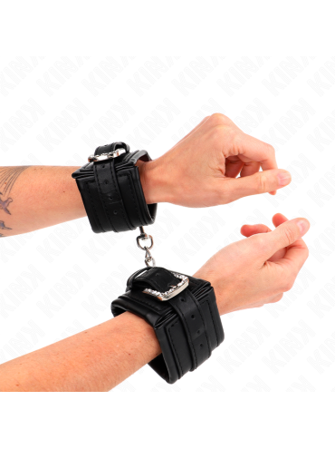 KINK MUNEQUERAS NEGRO CON HEBILLA DE DIAMANTES DE IMITACION AJUSTABLE 25 32 CM X 55 CM