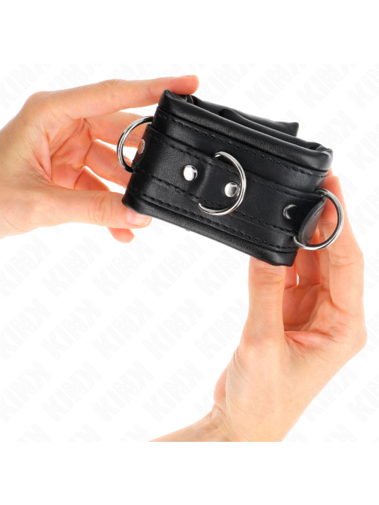 KINK MUNEQUERAS ESTILO HEAVY FORRO NEGRO AJUSTABLE 20 30 CM X 6 CM