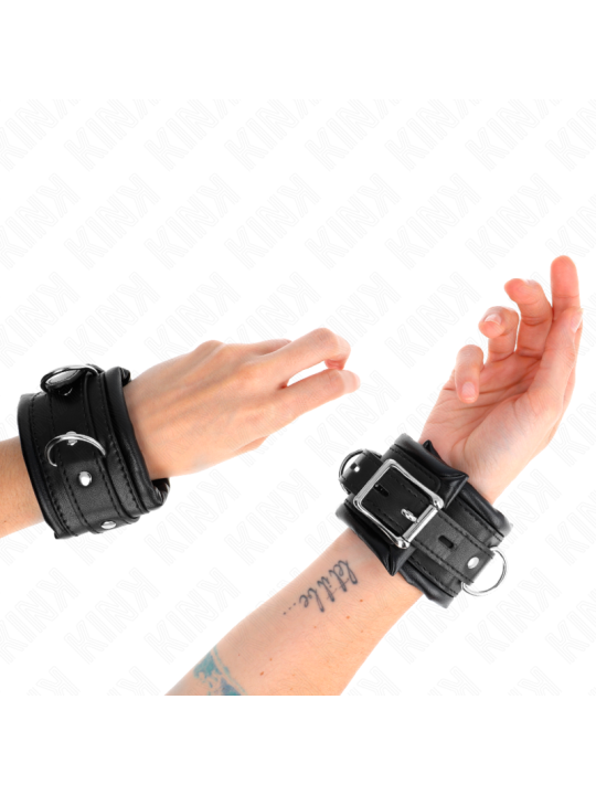 KINK MUNEQUERAS ESTILO HEAVY FORRO NEGRO AJUSTABLE 20 30 CM X 6 CM