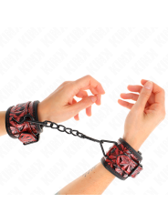 KINK MUNEQUERAS CON PATRON DE DIAMANTES ROJO OSCURO AJUSTABLE 17 26 CM X 55 CM