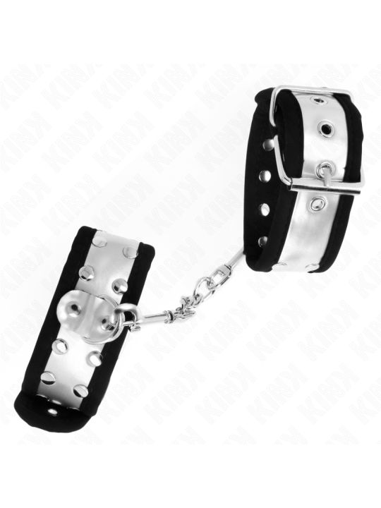 KINK MUNEQUERAS FINAS NEGRO PLATEADO 30 X 4 CM