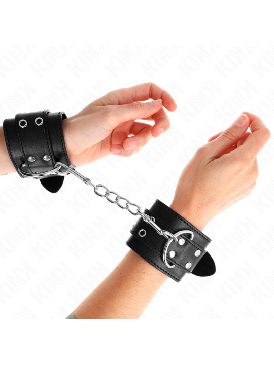 KINK MUNEQUERAS CON DOBLE LINEA DE TACHUELAS NEGRO AUSTABLE 19 26 CM