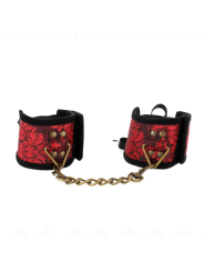 KINK MUNEQUERAS DISENO ESCANDALO ROJO NEGRO DETALLE LAZO 245 CM X 65 CM