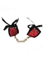 KINK MUNEQUERAS DISENO ESCANDALO ROJO NEGRO DETALLE LAZO 245 CM X 65 CM