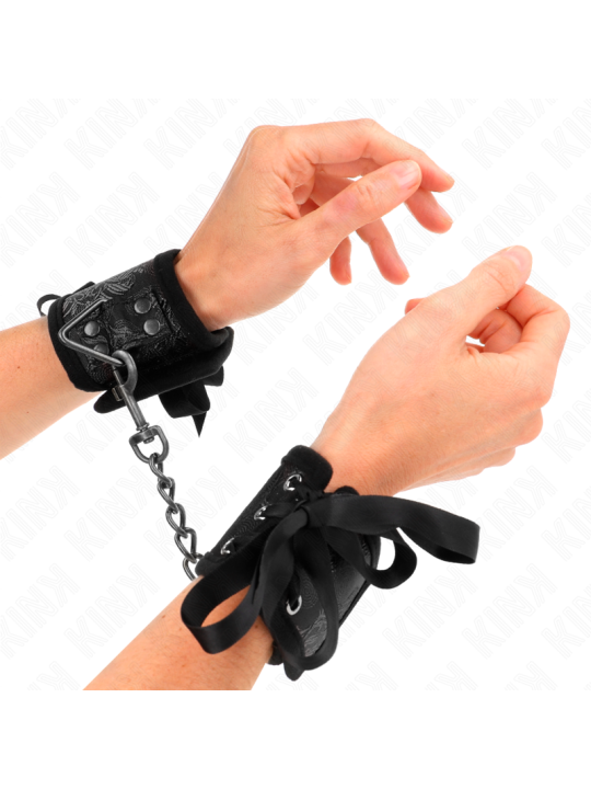 KINK MUNEQUERAS DISENO ESCANDALO NEGRO DETALLE LAZO 245 CM X 65 CM