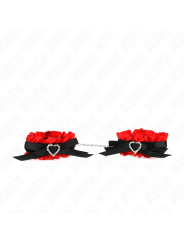KINK MUNEQUERAS ELASTICAS DE ENCAJE CON DETALLE CORAZON ROJO AJUSTABLE 22 35 CM