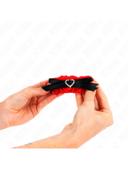 KINK MUNEQUERAS ELASTICAS DE ENCAJE CON DETALLE CORAZON ROJO AJUSTABLE 22 35 CM