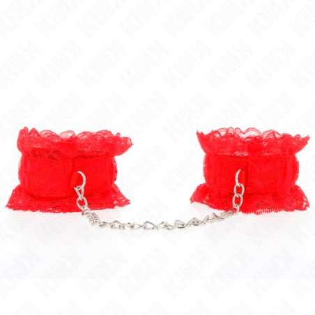 KINK MUNEQUERAS ELASTICAS DE ENCAJE ROJO