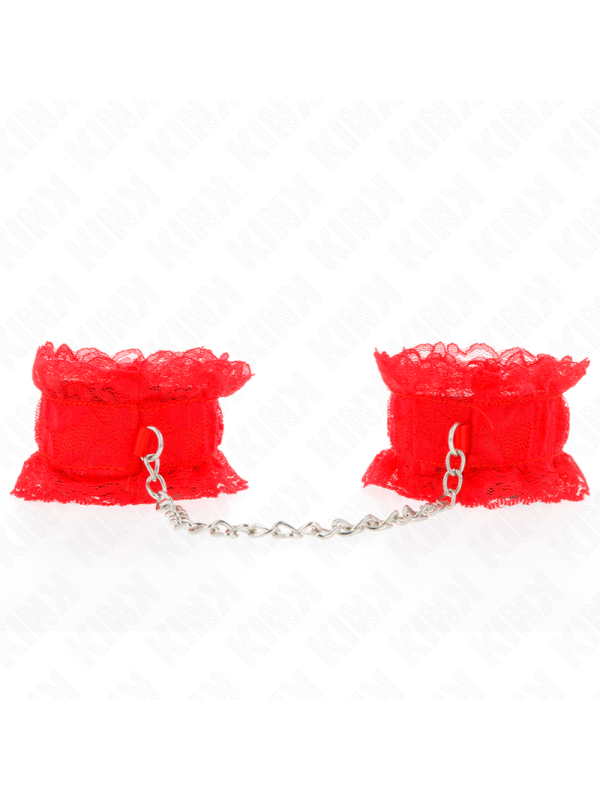 KINK MUNEQUERAS ELASTICAS DE ENCAJE ROJO